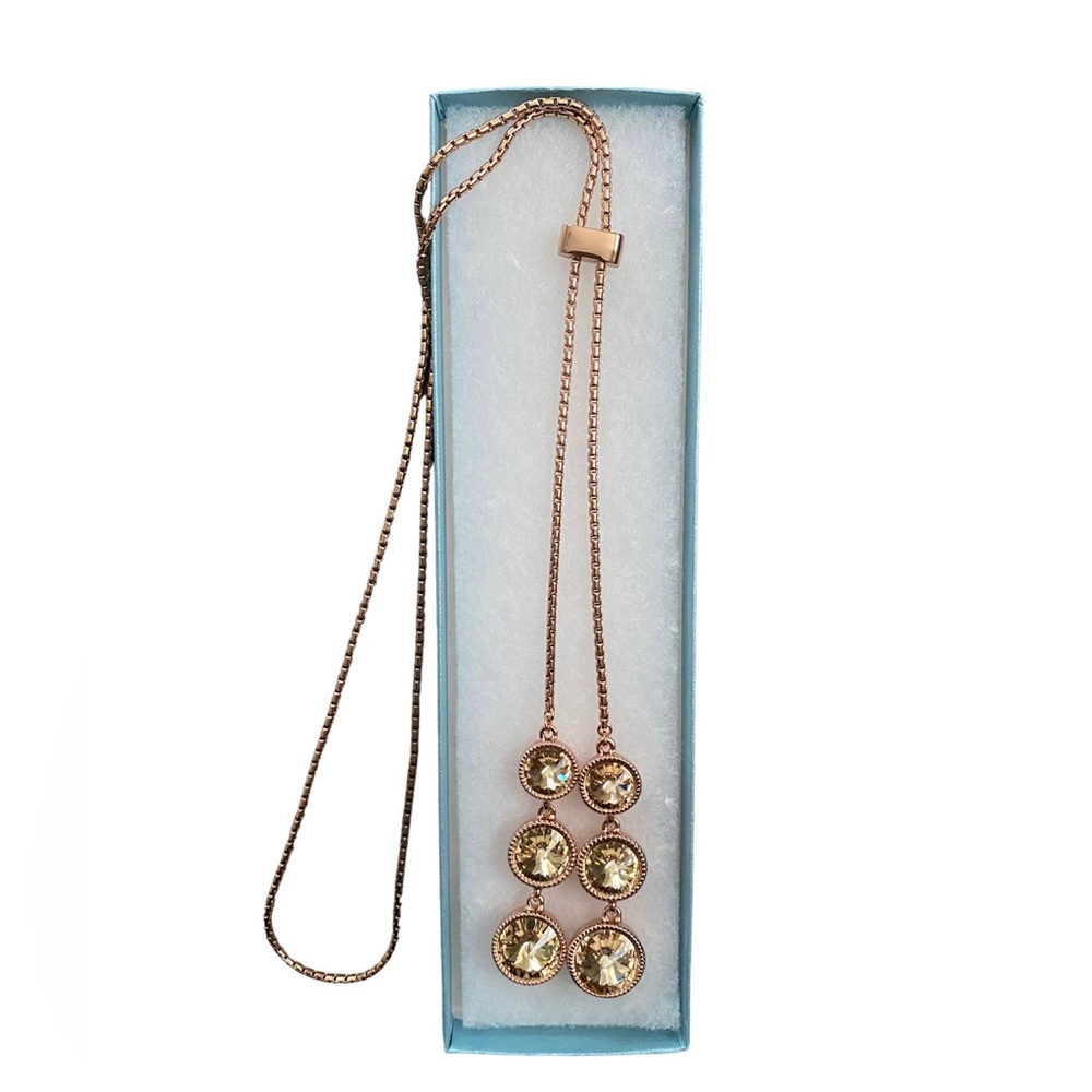 Touchstone Crystal “swing by Pendant “ necklace